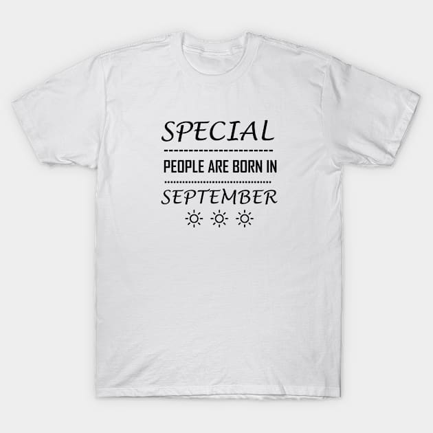 special people are born in September T-Shirt by Souna's Store